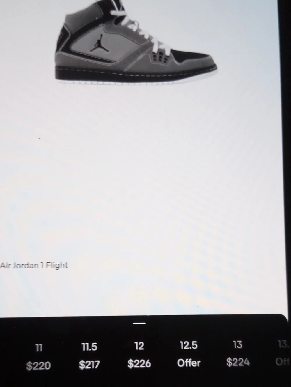 Nike Air Jordan 1 Flight Light Graphite Size 12 Men Item 20
